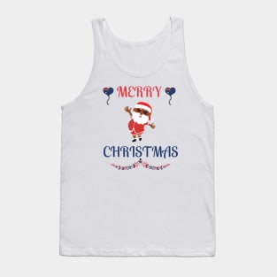 Australian Merry Christmas Cool Santa Tank Top